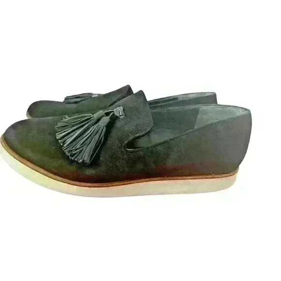 Via Spiga Sz 7 Suede Tassle Loafers Dark Academia Preppy Office Comfort - Picture 5 of 12